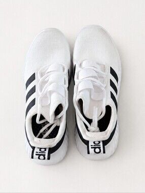 1HR SALE ❤️adidas Cloudfoam White Black Knit Sneakers Men’s 7 Good Condition